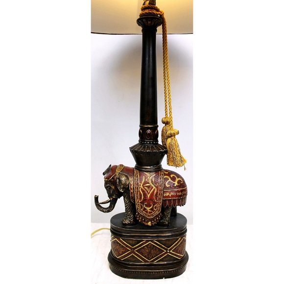 VTG Underwriters Laboratories 31" Lamp Circus Elephant Animal Rustic Resin Base - Picture 2 of 16